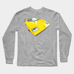 1970s Lamborghini Countach in yellow Long Sleeve T-Shirt